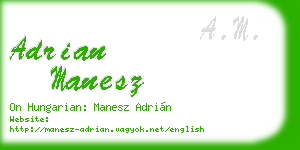 adrian manesz business card